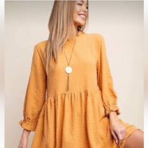 Kori Long Sleeve Midi Dress in Butterscotch Women’s Size Medium​​​​